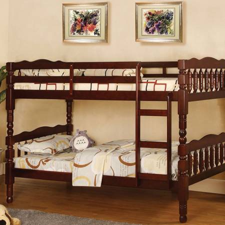 CATALINA Twin/Twin Bunk Bed in Cherry Finish